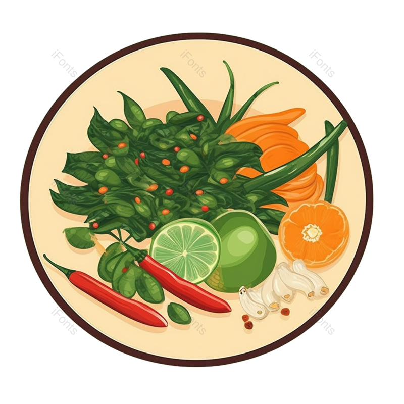 叶子图片,插画元素,蔬菜PNG,水果免抠素材